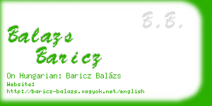 balazs baricz business card